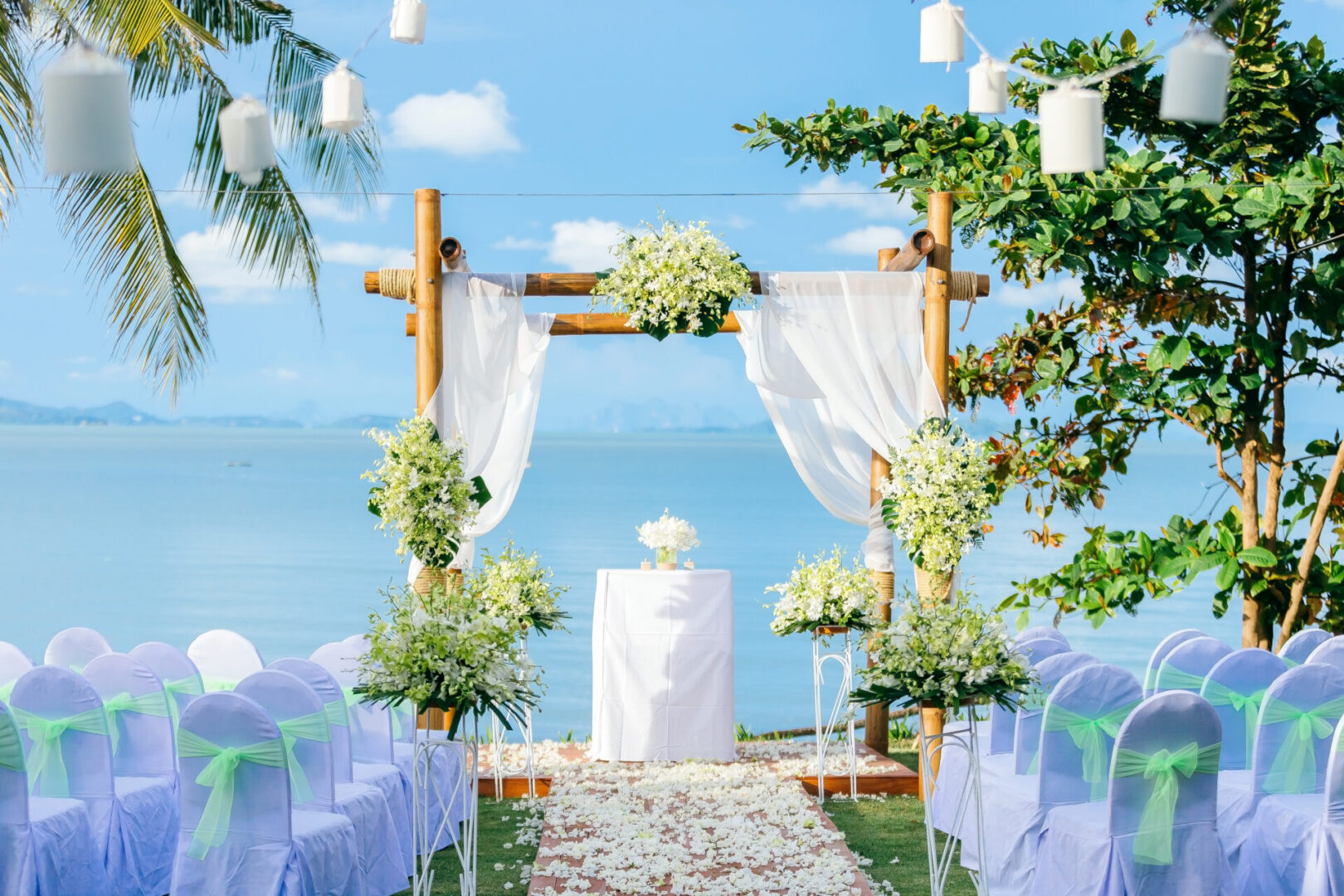 Ocean view wedding ceremony location