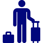 Travel symbol with bags